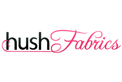 hush fabrics company logo design