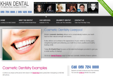 web design liverpool - Khan dental