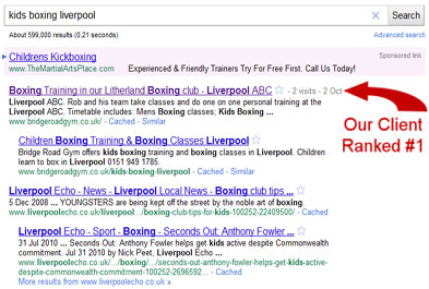 seo agency kids boxing liverpool