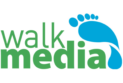 walk media company logo design